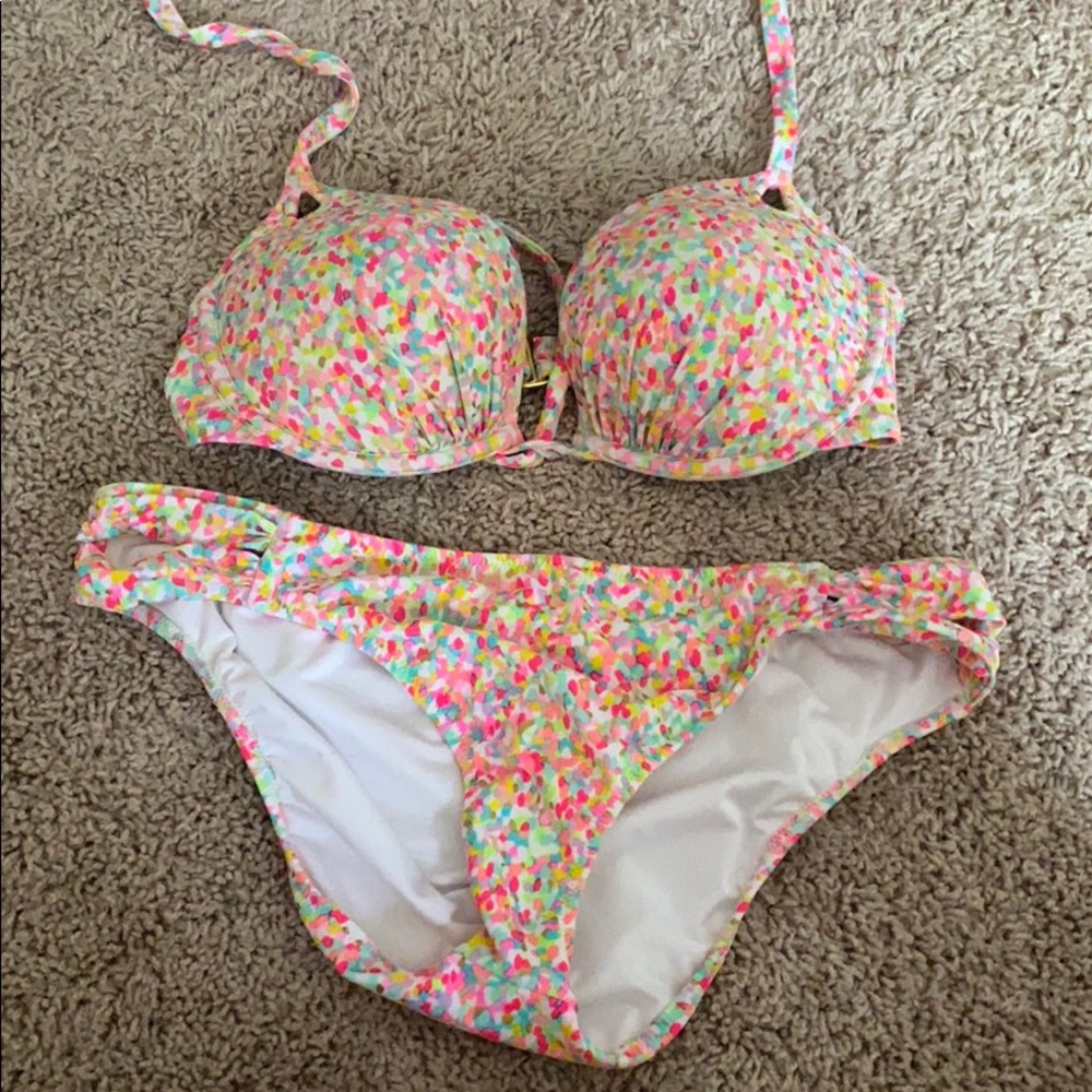 Victoria’s Secret Confetti Pattern Bikini Set
